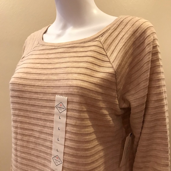 St Johns Bay Sweater NEW Womens Size Large Tan Pullover Light Weight Knit - Picture 5 of 13